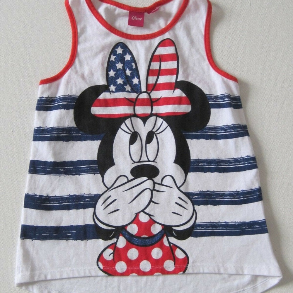 DISNEY Tank Top 10 12 L Minnie Mouse Singlet White